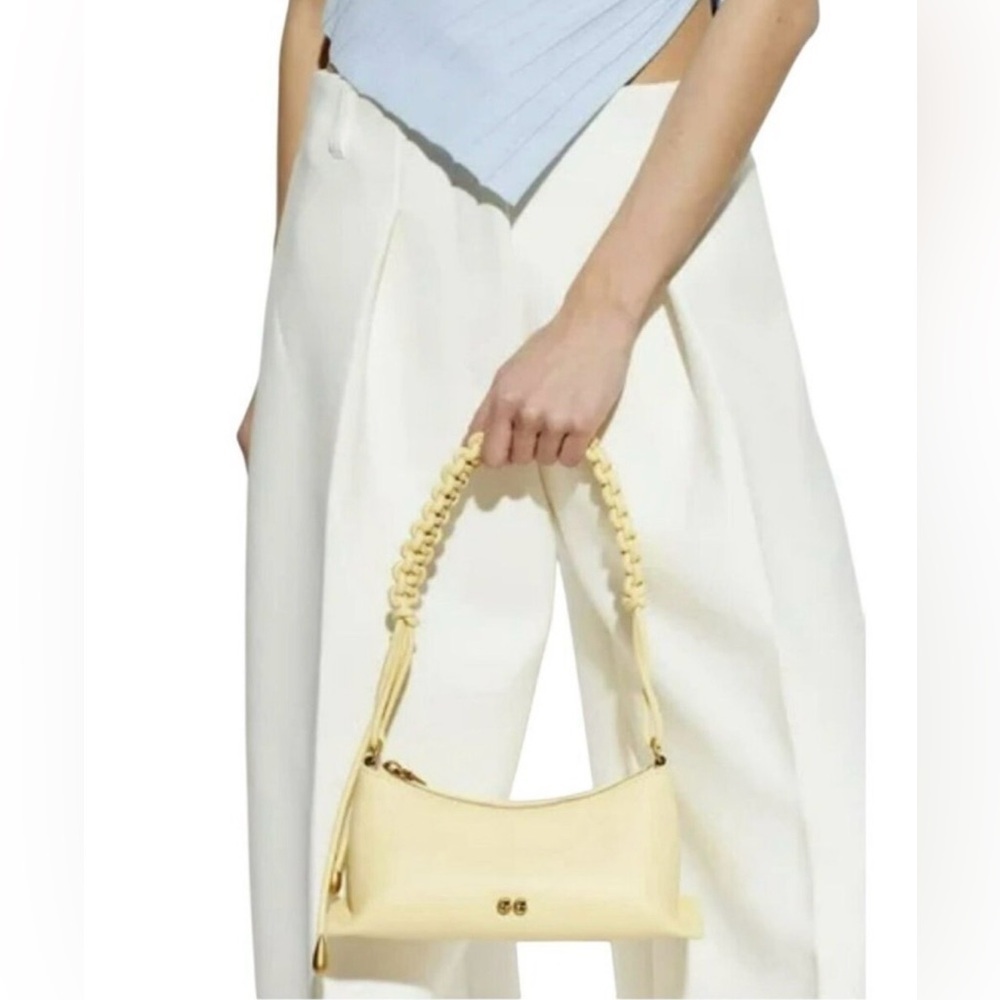 CULT GAIA $498 OSA Shoulder Bag Leather Buttercream Yellow NEW